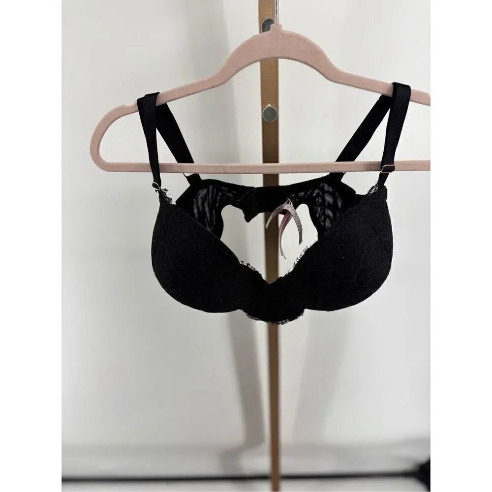 Victoria's Secret Dream Angels Lace Demi Bra Black 38DDD